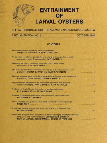 Entrainment of larval oysters.