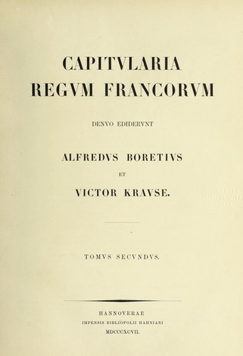 Monumenta Germaniae historica inde ab anno Christi quingentesimo usque ad annum millesimum et quingentesimum