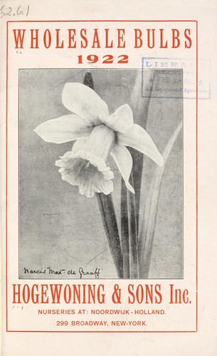 1922 wholesale catalogue of Dutch bulbs and nursery-stock