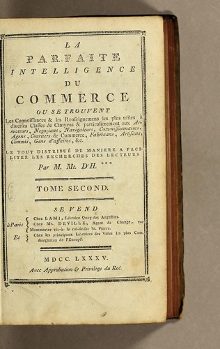 La parfaite intelligence du commerce