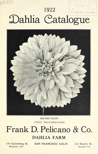 1922 dahlia catalogue