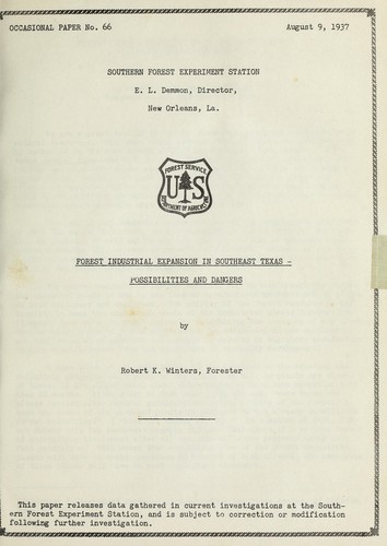 Forest industrial expansion in southeast Texas