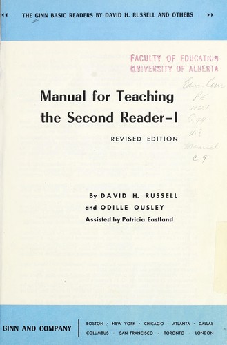 Manual for Teaching the Second Reader