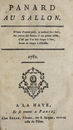 Panard au Sallon, 1781