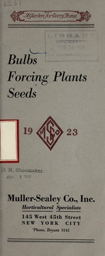 Bulbs, forcing plants, seeds