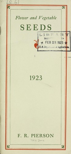 Flower and vegetable seeds