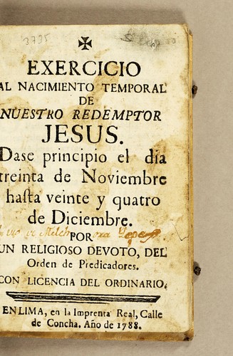 Exercicio al naccimiento temporal de Nuestro Redemptor Jesus