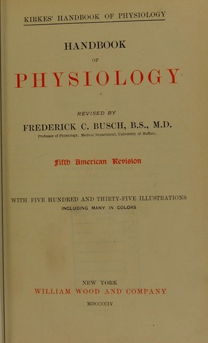 Kirkes' handbook of physiology