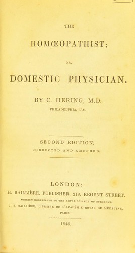 The homoeopathist; or, domestic physician