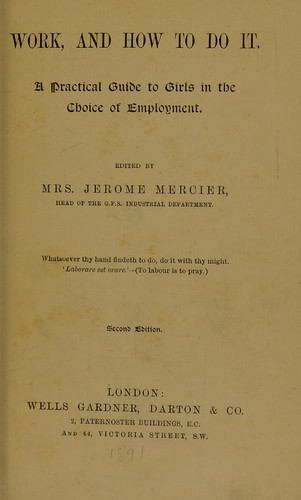 Work, and how to do it