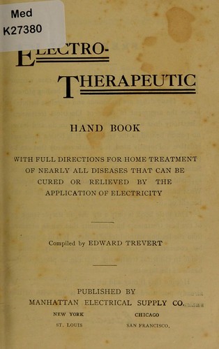 Electro-therapeutic hand book