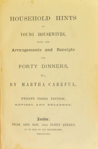 Household hints to young housewives