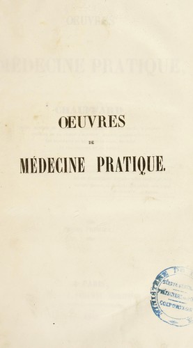 Oeuvres de m©♭decine pratique