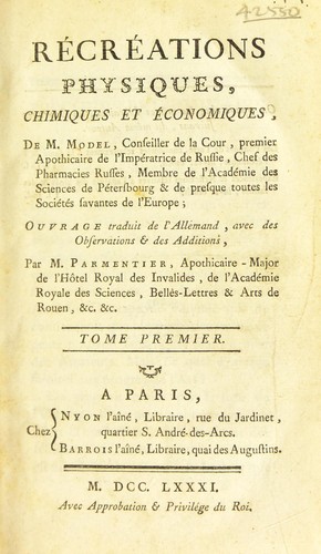 Recr©♭ations physiques, ©♭conomiques et chimiques ...