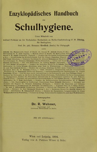Enzyklop©Þdisches Handbuch der Schulhygiene