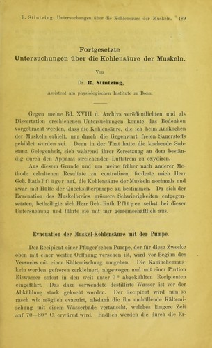 Fortgesetzte Untersuchungen ©ơber die Kohlens©Þure der Muskeln