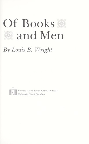 Of books and men