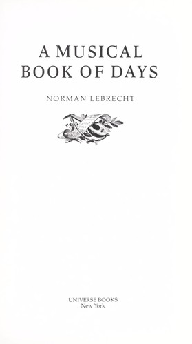 A musical book of days