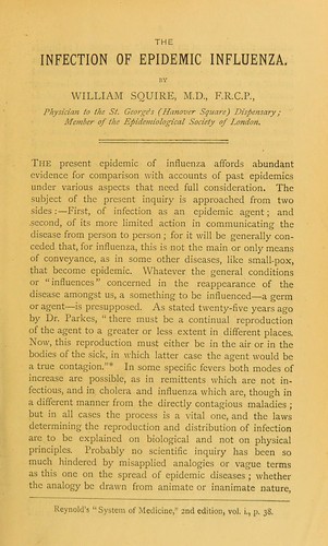 The infection of epidemic influenza