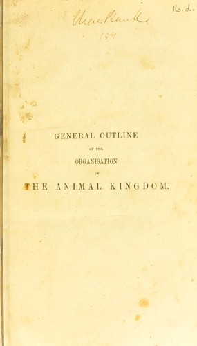 General outline of the organization of the animal kingdom