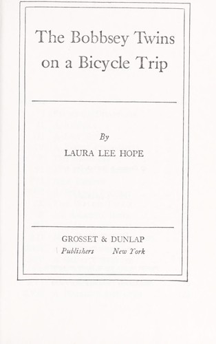 The Bobbsey twins on a bicycle trip