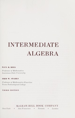 Intermediate algebra
