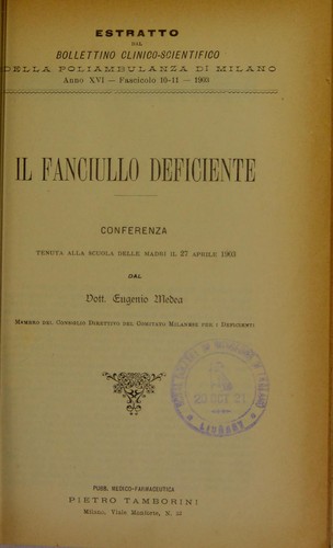 Il fanciullo deficiente