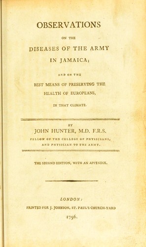 Observations on the diseases of the army in Jamaica