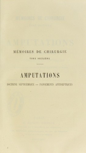 Memoires de chirurgie
