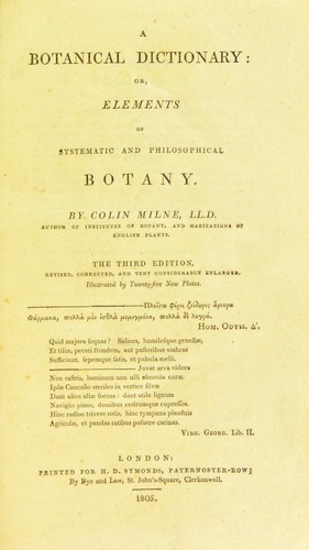 A botanical dictionary: or elements of systematic and philosophical botany