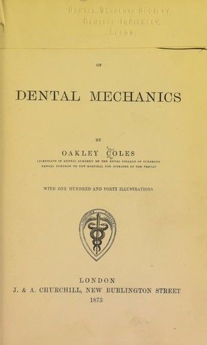 A manual of dental mechanics