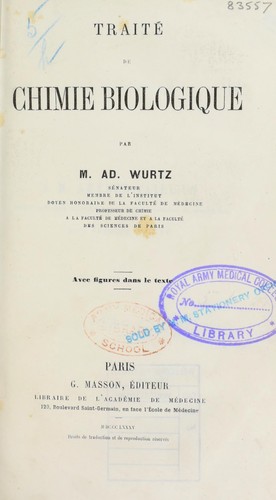 Trait©♭ de chimie biologique