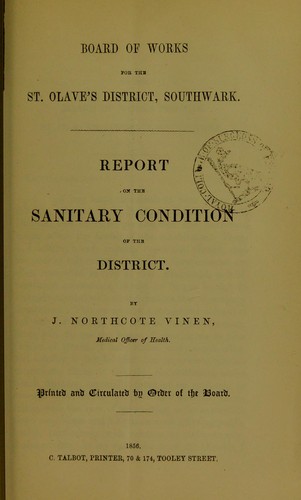 Board of Works for the St. Olave's district, Southwark