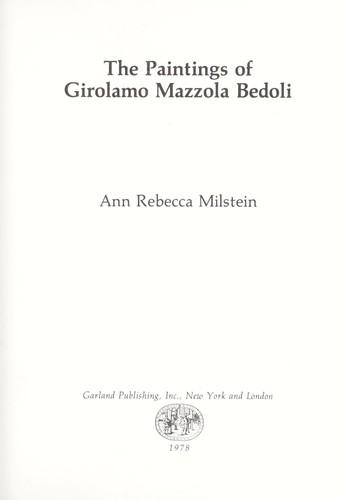 The paintings of Girolamo Mazzola Bedoli