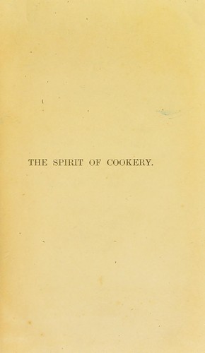 The spirit of cookery.