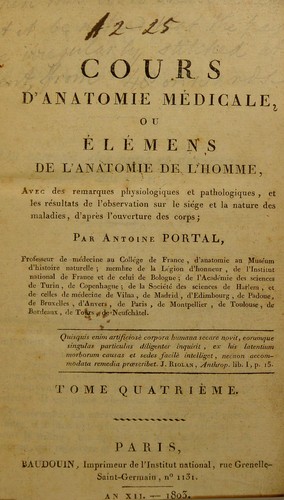 Cours d'anatomie m©♭dicale, ou, El©♭mens de l'anatomie de l'homme