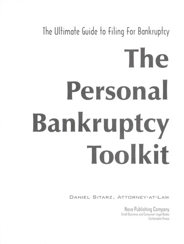 The personal bankruptcy toolkit