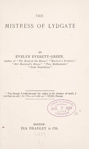 The mistress of Lydgate