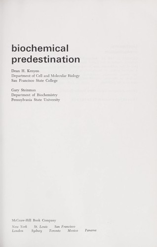 Biochemical predestination