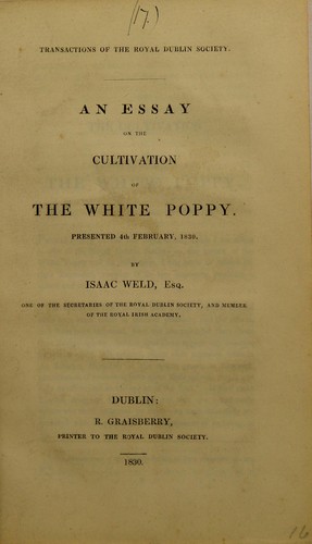 An essay on the cultivation of the white poppy