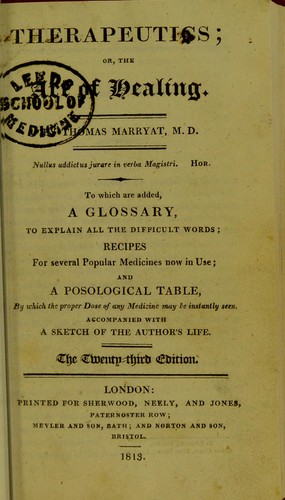 Therapeutics, or, the art of healing