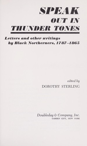 Speak out in thunder tones;