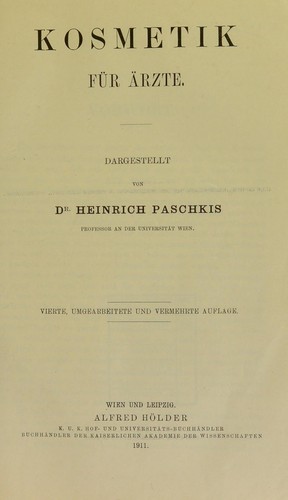 Kosmetik f©ơr ©rzte, dargestellt