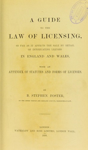 A guide to the law of licensing