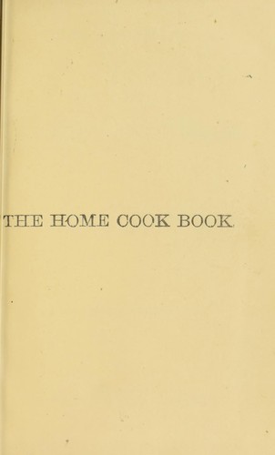 The home cook book
