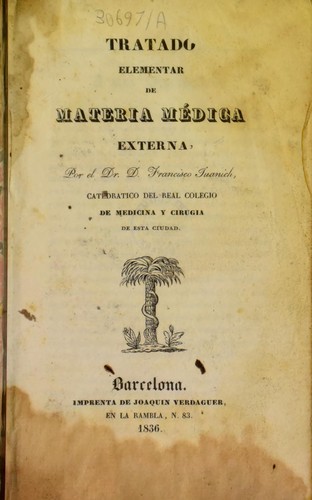 Tratado elementar de materia m©♭dica externa