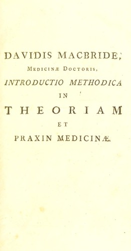 Introductio methodica in theoriam et praxim medicinae