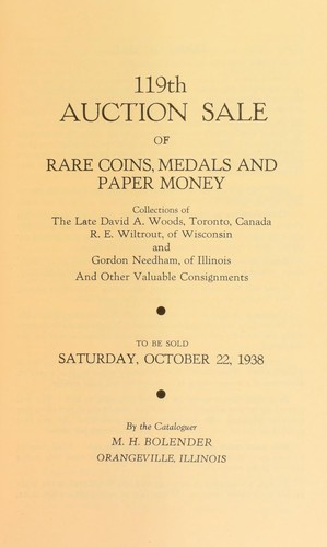 119th auction sale of rare coins, medals, and paper money