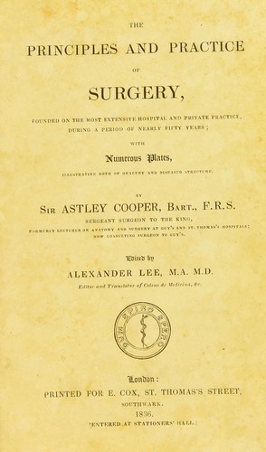 The principles and practice of surgery