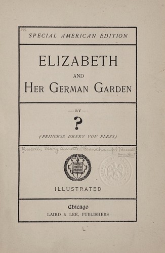 Elizabeth and her German garden
